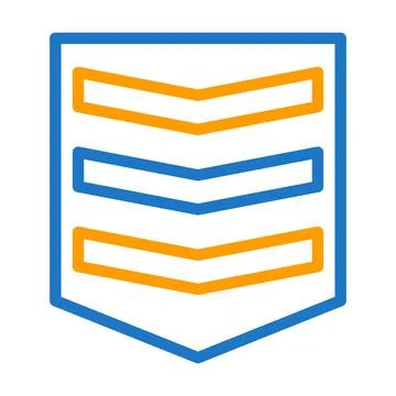 Badge icon solid gradient purple pink colour military symbol perfect. Illustrazione stock