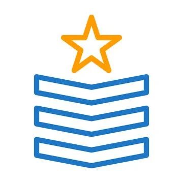 Badge icon solid gradient purple pink colour military symbol perfect. Stock Illustration