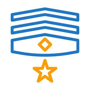 Badge icon solid gradient purple pink colour military symbol perfect. Stock Illustration