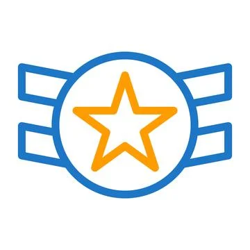 Badge icon solid gradient purple pink colour military symbol perfect. Stock Illustration