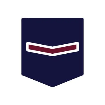Badge icon solid maroon navy colour military symbol perfect.(Multiple values) Stock Illustration