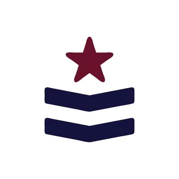 Badge icon solid maroon navy colour military symbol perfect.(Multiple values) Stock Illustration