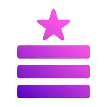 Badge icon solid style gradient purple pink colour military illustration ve.. Illustrazione stock