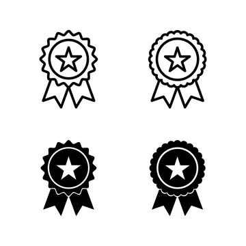 Badge icon vector. Awards icon vector. Achieve sign and symbols Stock Illustration