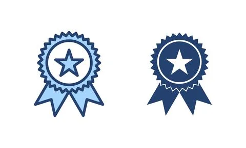 Badge icon vector. Awards icon vector. Achieve sign and symbols Stock Illustration