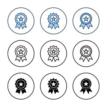 Badge icon vector. Awards icon vector. Achieve sign and symbols Stock Illustration