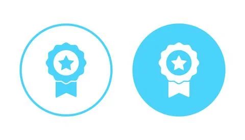 Badge icon vector. Awards icon vector. Achieve sign and symbols. Stamp Stock Illustration