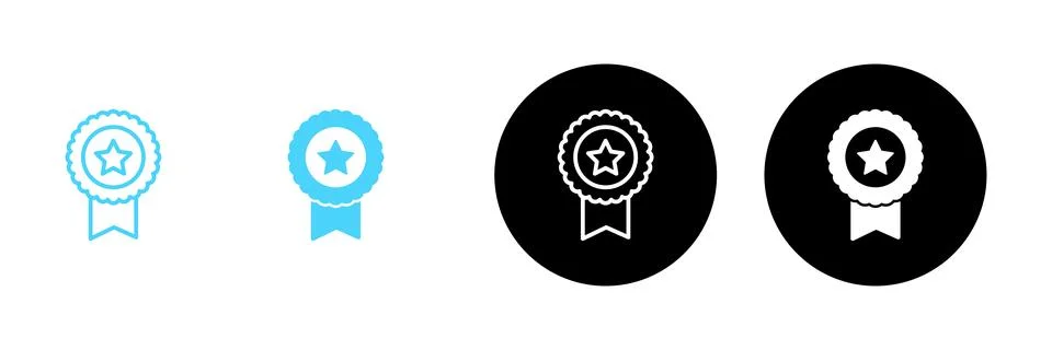 Badge icon vector. Awards icon vector. Achieve sign and symbols. Stamp Stock Illustration