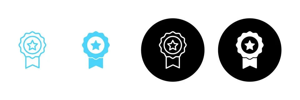 Badge icon vector. Awards icon vector. Achieve sign and symbols. Stamp Stock Illustration