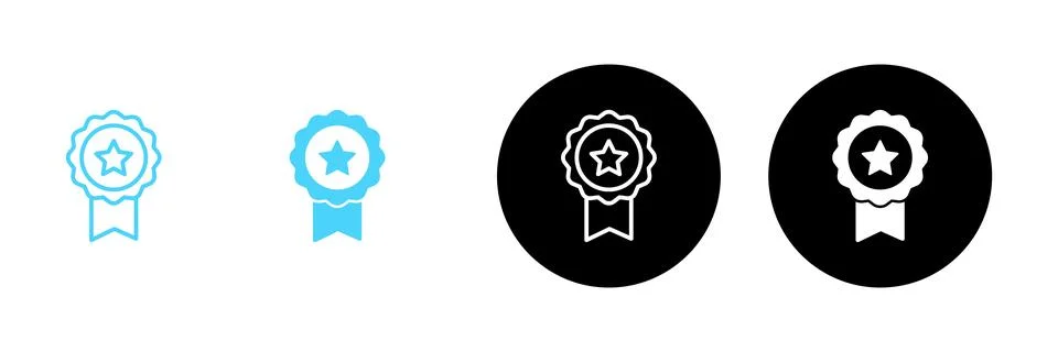 Badge icon vector. Awards icon vector. Achieve sign and symbols. Stamp Stock Illustration