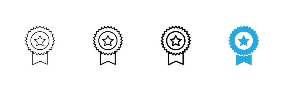 Badge icon vector. Awards icon vector. Achieve sign and symbols. Stamp Stock Illustration