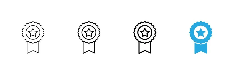 Badge icon vector. Awards icon vector. Achieve sign and symbols. Stamp Stock Illustration