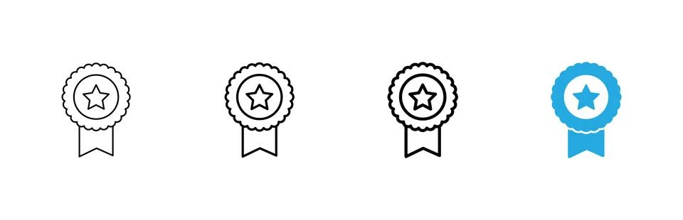 Badge icon vector. Awards icon vector. Achieve sign and symbols. Stamp Stock Illustration