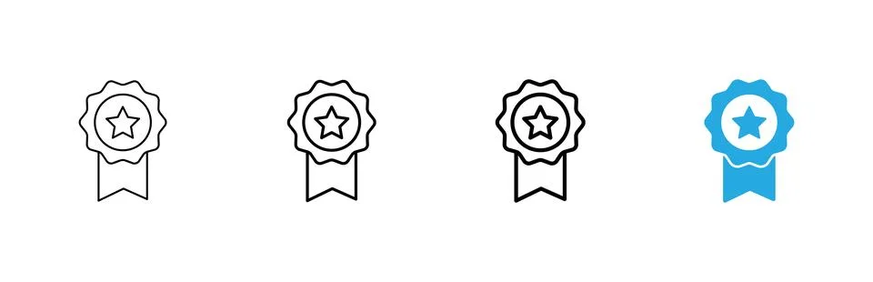 Badge icon vector. Awards icon vector. Achieve sign and symbols. Stamp Stock Illustration
