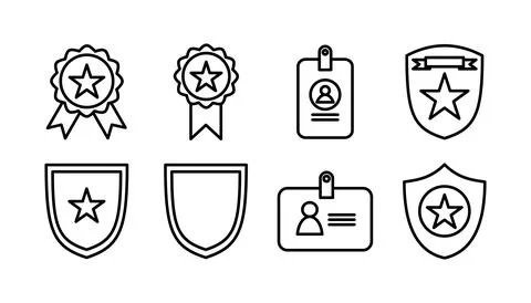 Badge icon vector. badge label icon. Stamp Icon Vector Stock Illustration