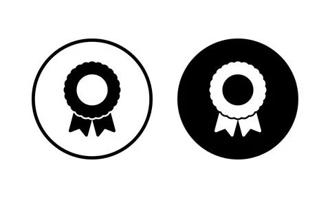 Badge icon vector illustration. Awards icon vector. Achieve sign and symbol.. Stock Illustration