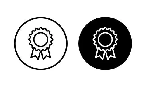 Badge icon vector illustration. Awards icon vector. Achieve sign and symbol.. Stock Illustration