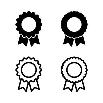 Badge icon vector illustration. Awards icon vector. Achieve sign and symbol.. Stock Illustration