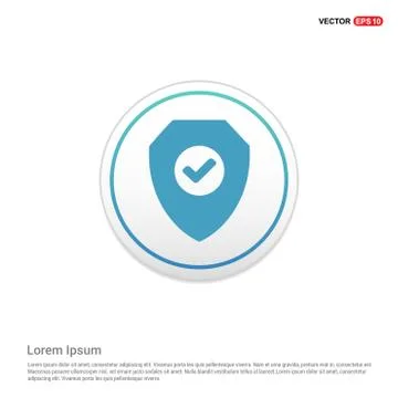 Badge Icon - white circle button Stock Illustration