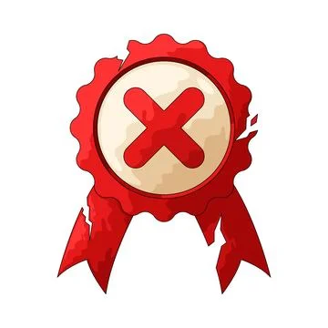 Badge incorrect illustration イラスト素材