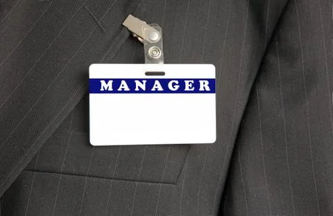 Badge manager Stock Illustration