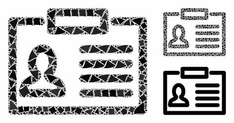 Badge Mosaic Icon of Raggy Elements Stock Illustration