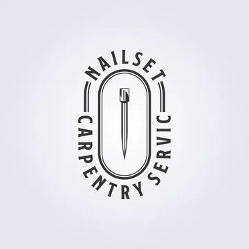 Badge nail set logo vector illustration design Stock Illustration