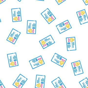 Badge name card vector seamless pattern Stock Illustration