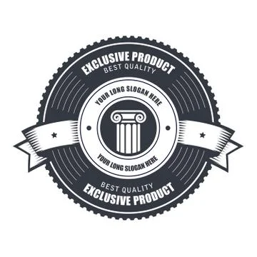 Badge or emblems template for product, emblem or service mark Stock Illustration