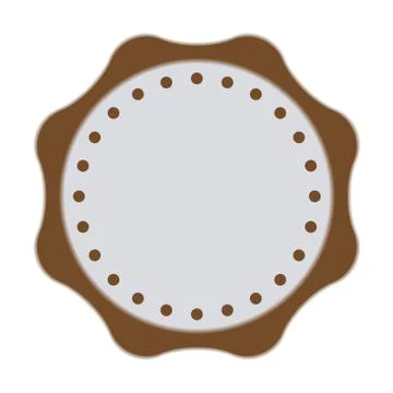 Badge or label blank template isolated on white background. Sticker design eleme Stock Illustration