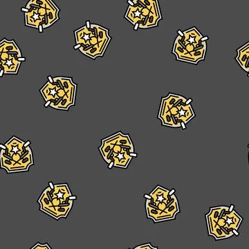 Badge paintball game team vector seamless pattern 스톡 일러스트
