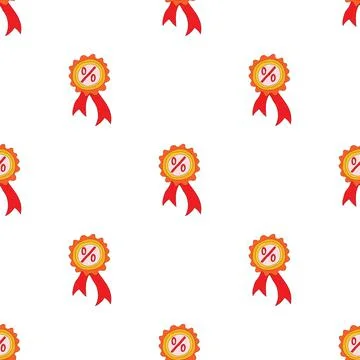 Badge with percent sign pattern seamless vector Stock Illustration