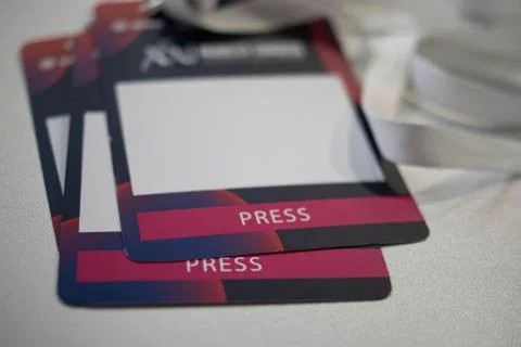 Badge press Stock Photos
