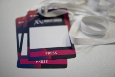 Badge press Stock Photos