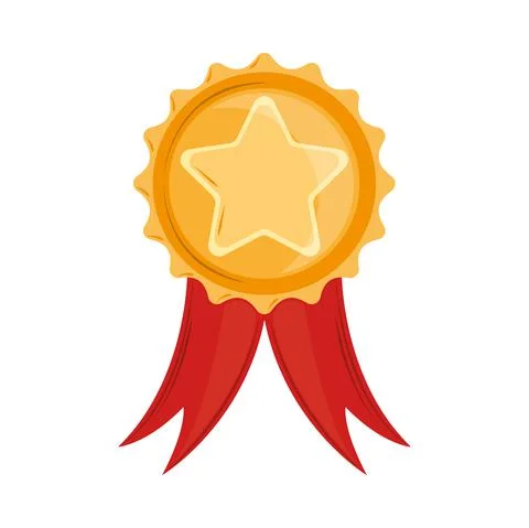 Badge prize win Stock Illustration