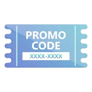 Badge promo code icon cartoon . Ticket gift Stock Illustration