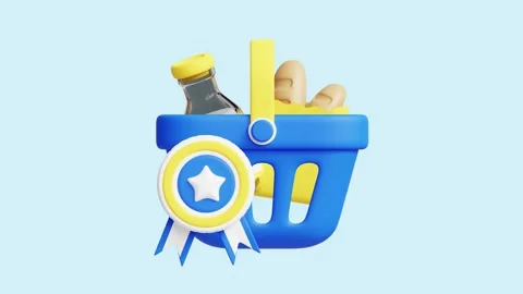 Badge of Quality animated 3d icon. Stock Footage 289452887