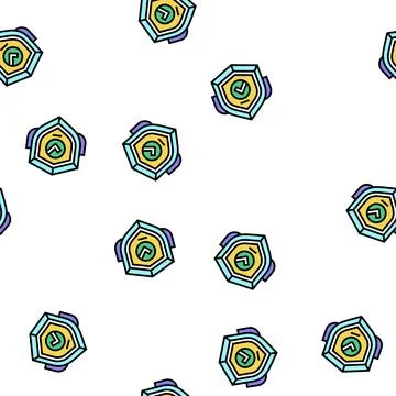 Badge quality vector seamless pattern イラスト素材