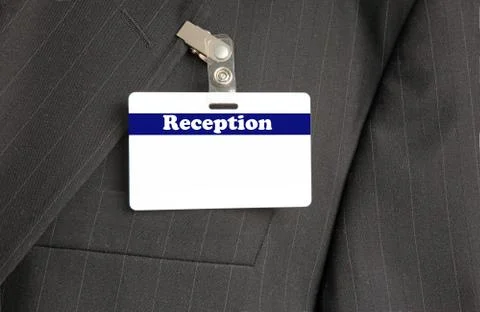 Badge reception Stock Illustration