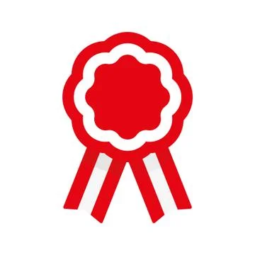 Badge with ribbons, rosette, Peruvian flag, vector illustration Stock Illustration