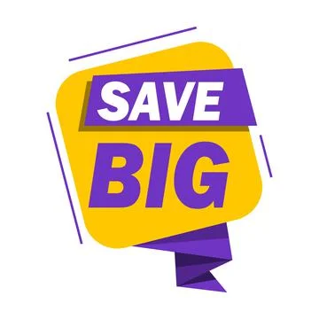 Badge Save BIG, vector illustration Stock Illustration