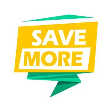 Badge Save MORE, vector illustration Stock-Illustration