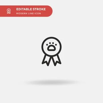 Badge Simple vector icon. Illustration symbol design template for web mobile  Stock Illustration