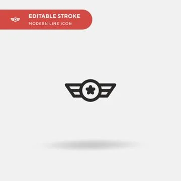 Badge Simple vector icon. Illustration symbol design template for web mobile  Stock Illustration