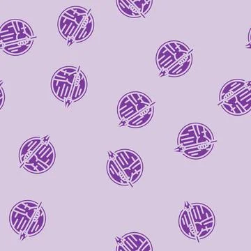 Badge sparta warrior glyph vector seamless pattern Stock Illustration