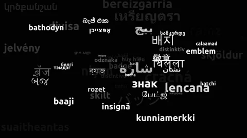 Badge Translated in 64 Worldwide Languages Endless Looping 3d Zooming Wordclo Stockbeeldmateriaal 145205325