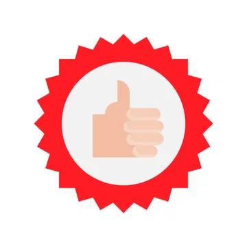 Like badge vector, Online shopping flat style icon Stock Illustration