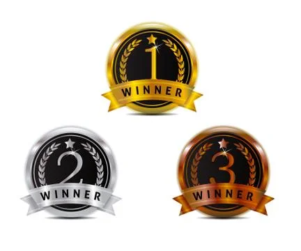 Badge for winner Stock Illustration