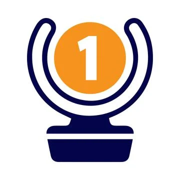Badge, winner, trophy, cup, first, award, sign, icon, first place trophy icon Stock Illustration