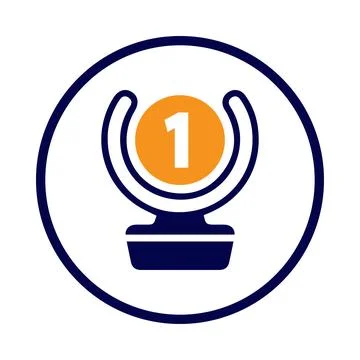 Badge, winner, trophy, cup, first, award, sign, icon, first place trophy icon Stock Illustration